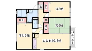サンハイツ和田【2階】の間取り