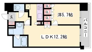 サクラメント駅南大路【6階】の間取り