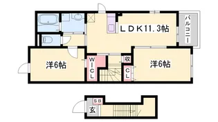 フェリオ【2階】の間取り