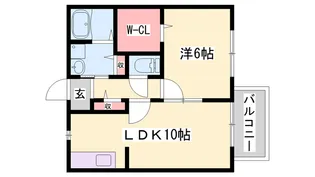 ル・シェモア【1階】の間取り