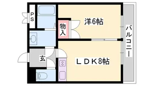 アネスティ7番館【702号室】の間取り