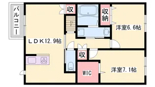 マノワール堂本Ⅱ【210号室】の間取り