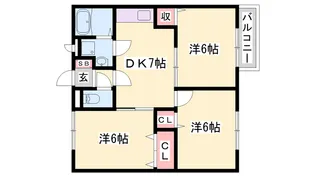 エスポワールドミールB【2階】の間取り