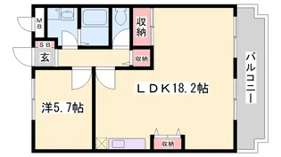 レジデンス英賀保【3階】の間取り