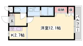 ミューズ大幸【203号室】の間取り
