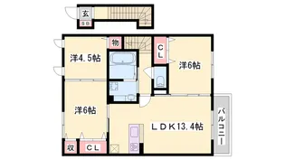 レスポワール【201号室】の間取り