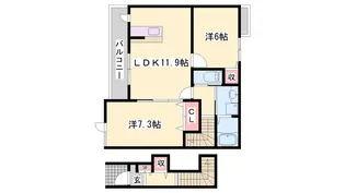 エルカーサ・桜木A【2階】の間取り