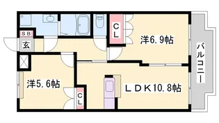 メゾンプロニティ【102号室】の間取り