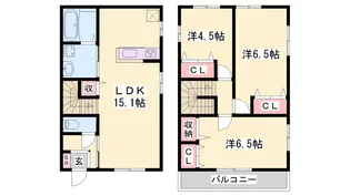 兵庫県姫路市継【一戸建】の間取り