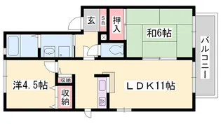 ディアス宮脇【2階】の間取り