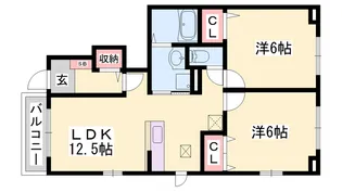 アンジュT【1階】の間取り