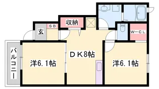 イル パラッツオ アミダⅡ【1階】の間取り