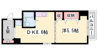 ファーストイン英賀保駅前【501号室】の間取り