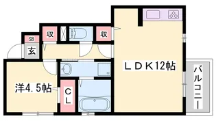 プランドール田寺東【1階】の間取り