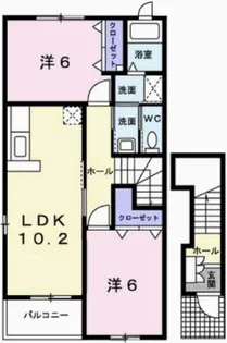 サウス・グリーンB【203号室】の間取り
