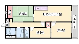 ハイツゆめさき【303号室】の間取り