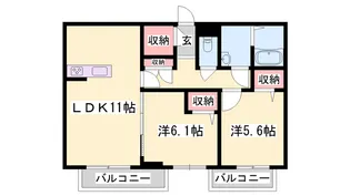 シャーメゾンアルフラット【202号室】の間取り