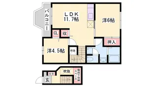 シャルマンヴィレッジ A【2階】の間取り