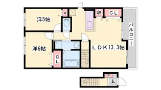 シャレード【2階】の間取り