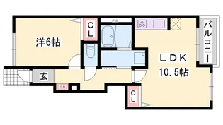 アルメールB【1階】の間取り