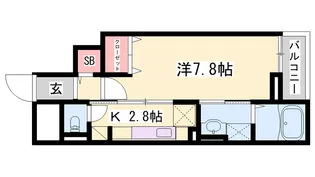 フィレール デュ トラジャⅦ【301号室】の間取り