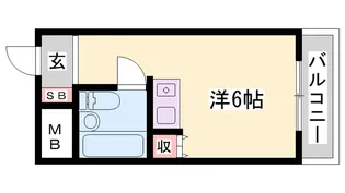 デアリックス広畑【3階】の間取り