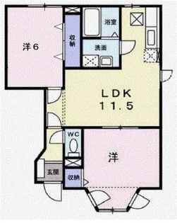 クレール【1階】の間取り