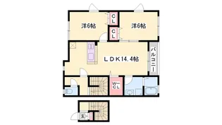 インパルス【A201号室】の間取り