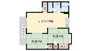 セジュール東川【C103号室】の間取り