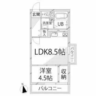 メゾン・ド・アルシュ【606号室】の間取り