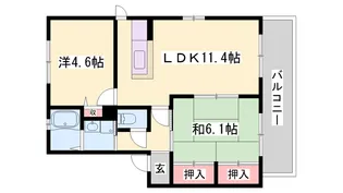 シャーメゾンTOMAMI【A102号室】の間取り