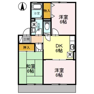 黒川グリーンハイツ C棟【1階】の間取り