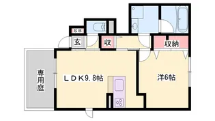 シャトン A棟【1階】の間取り