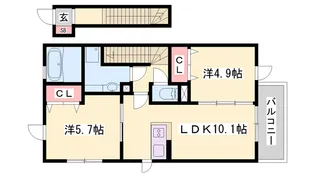 リヴェール フォスター【2階】の間取り