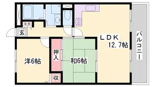 ハッピーコート加古川【4階】の間取り