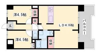 メゾン中村東今宿【603号室】の間取り