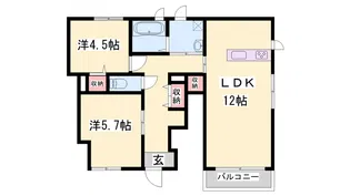 ハイムサカキ【1階】の間取り