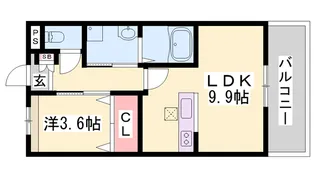 サニーリバーツ【1階】の間取り