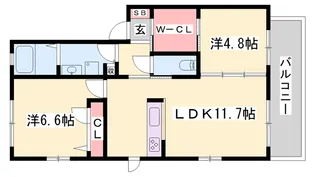 加東市上中(メゾン萩原)【2階】の間取り