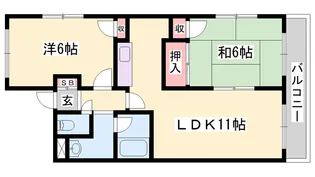 キューブフラット【3階】の間取り