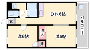 西庄中村コーポ【1階】の間取り
