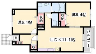 アルメールM【1階】の間取り