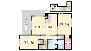 シャーメゾン スーリール【2階】の間取り