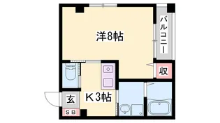 ボヌール姫路Sta.【502号室】の間取り