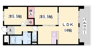 リーベンハイツ【4階】の間取り