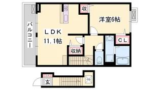 ラフレシールあぼしA【2階】の間取り