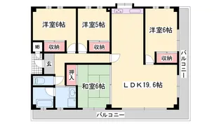 ツインヒルズ・広畑【401号室】の間取り