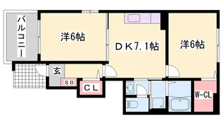 ノイ・フリーデB【1階】の間取り