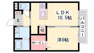 サニーヒルズシンエイ【2階】の間取り