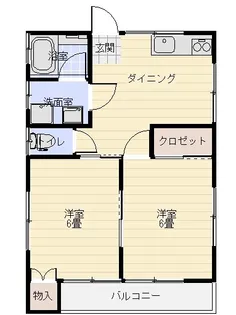 ハイツフォーリストC棟【1階】の間取り